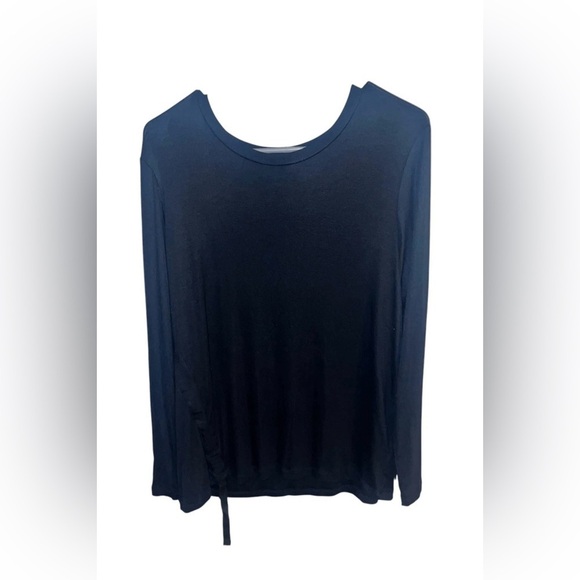 All Saints Tops - ALLSAINTS black long sleeve sz L round Neck Minimalist Monochrome Casual